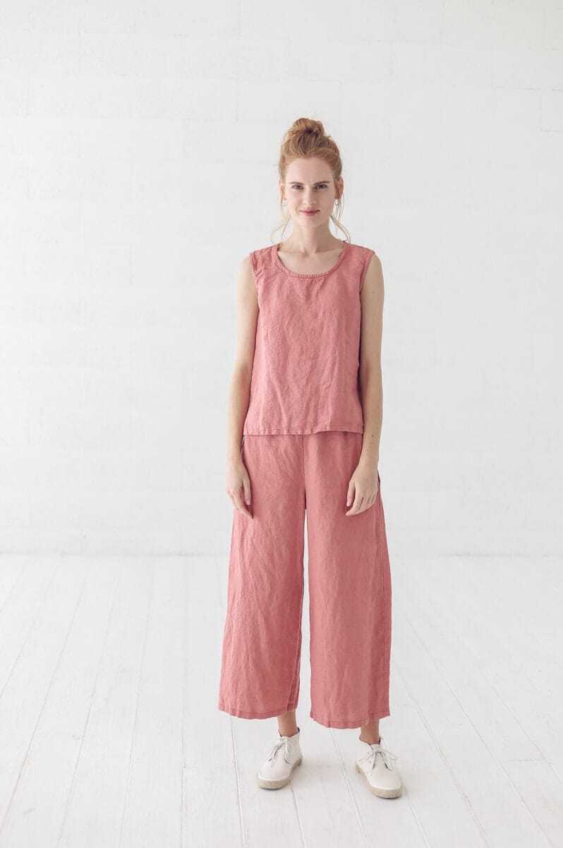 Loose Linen Wide Leg Pants Old Linen Mill 