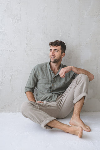 Men's Linen Pants Old Linen Mill