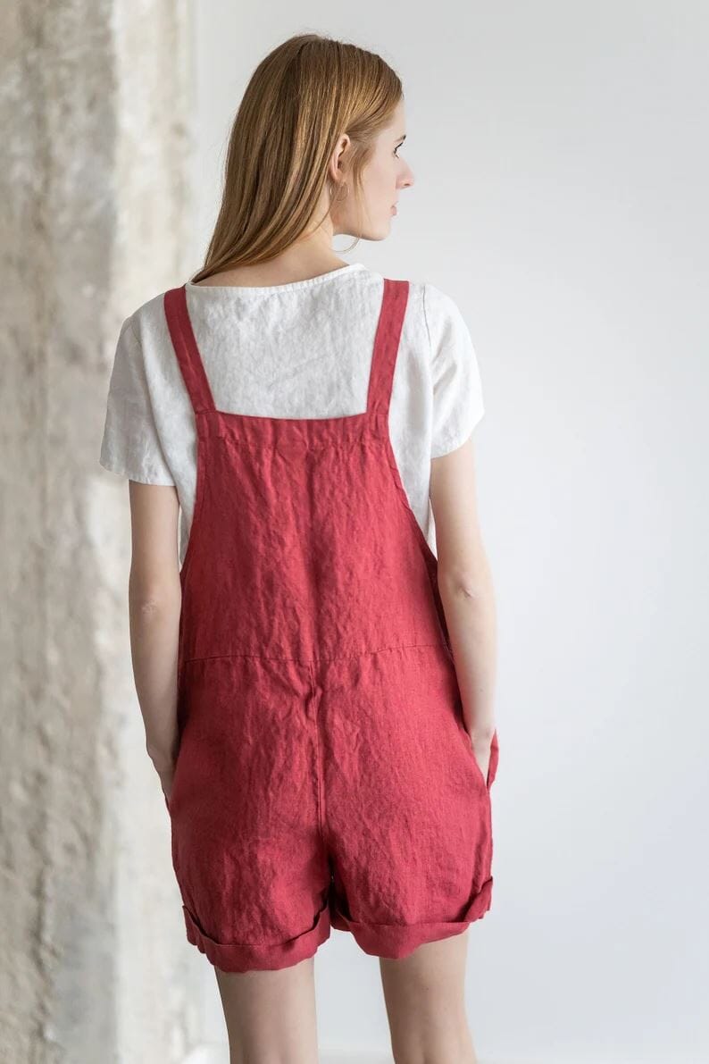 Midi Linen Summer Jumpsuit Old Linen Mill 