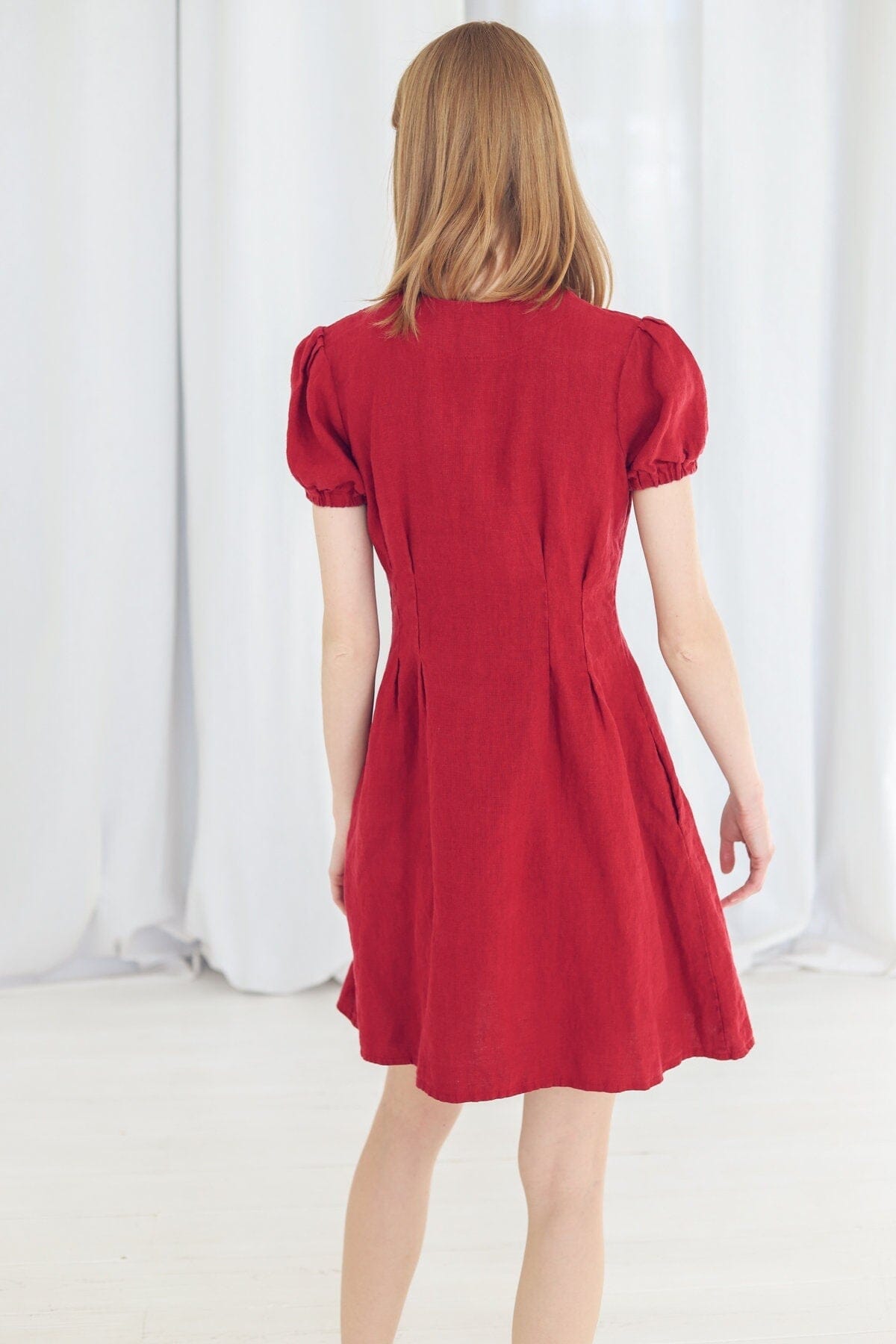 Mini Linen Women Summer Dress Old Linen Mill 