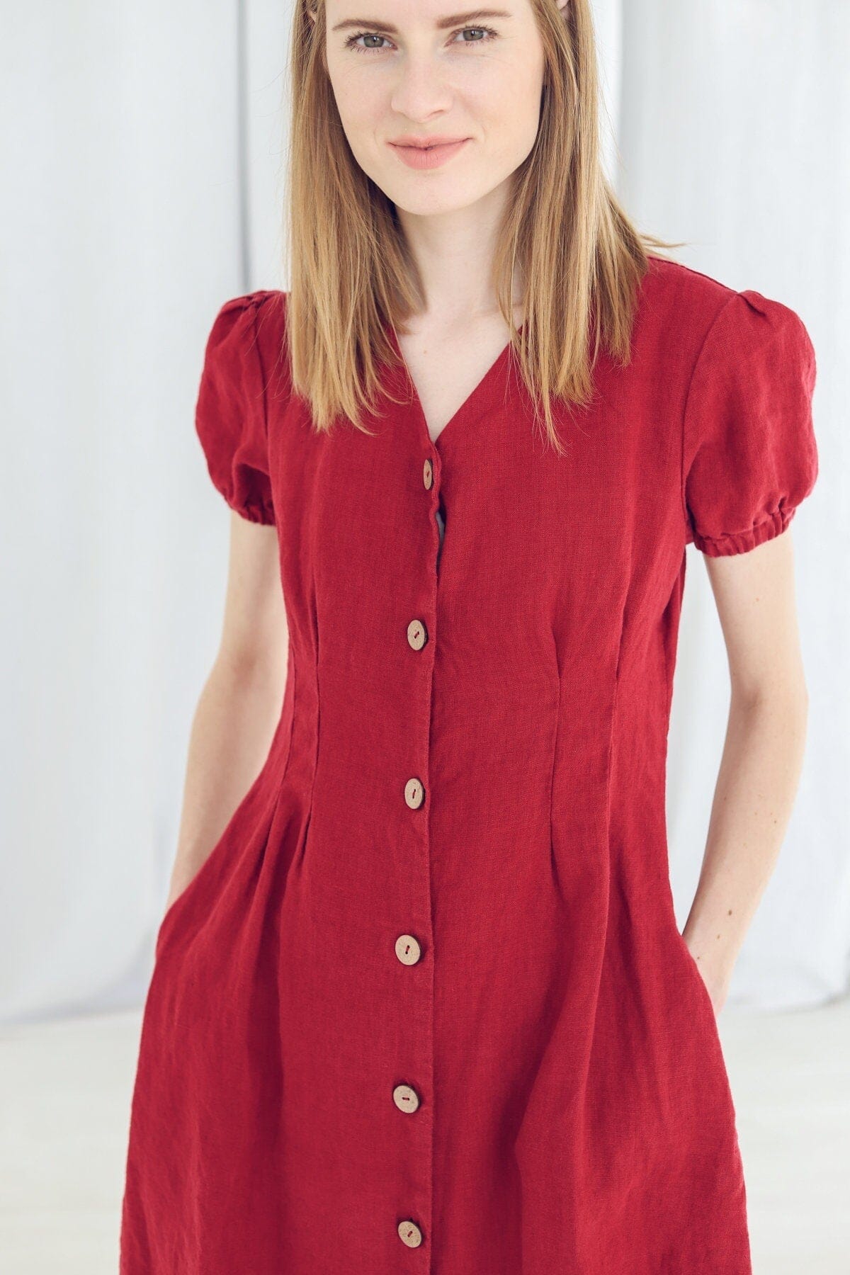 Mini Linen Women Summer Dress Old Linen Mill 