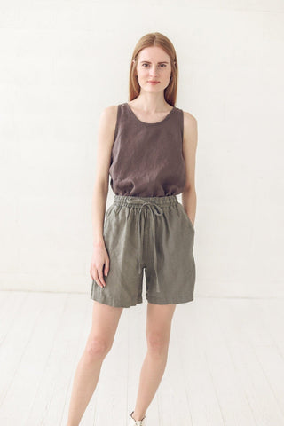Minimal Summer Linen Blouse Old Linen Mill 