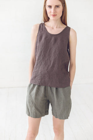 Minimal Summer Linen Blouse Old Linen Mill 
