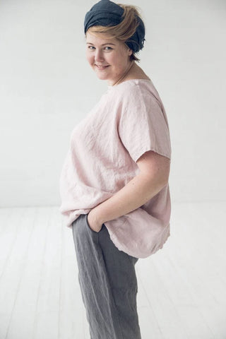 Minimalist Handmade Linen Top Old Linen Mill 