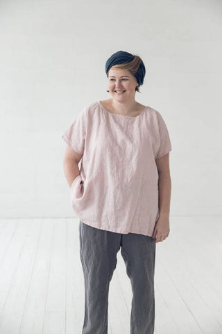 Minimalist Handmade Linen Top Old Linen Mill 