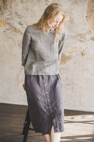 Minimalist Linen Top Sleeves Old Linen Mill 