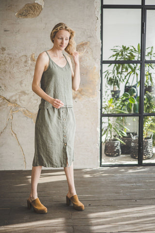 Minimalist Summer Linen Blouse Old Linen Mill 