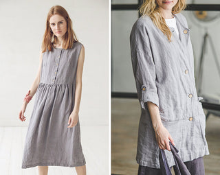misty grey linen color - Old Linen Mill
