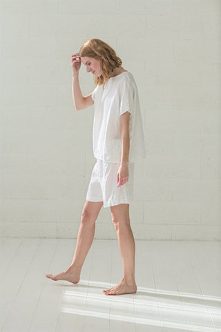 Natural Linen Pajamas Set Old Linen Mill 