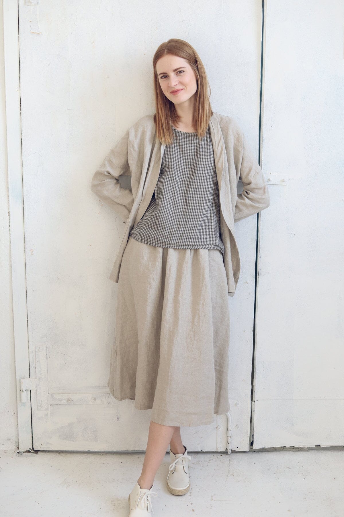 Natural Linen Sleeveless Blouse Old Linen Mill 