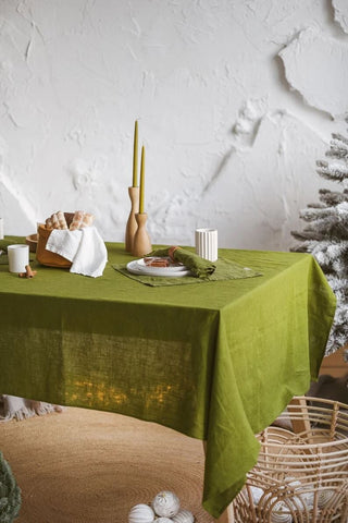 Natural Soft Linen Dining Tablecloth Old Linen Mill 