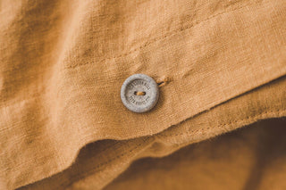 Natural Soft Linen Honey Gold Bedding Set Old Linen Mill 