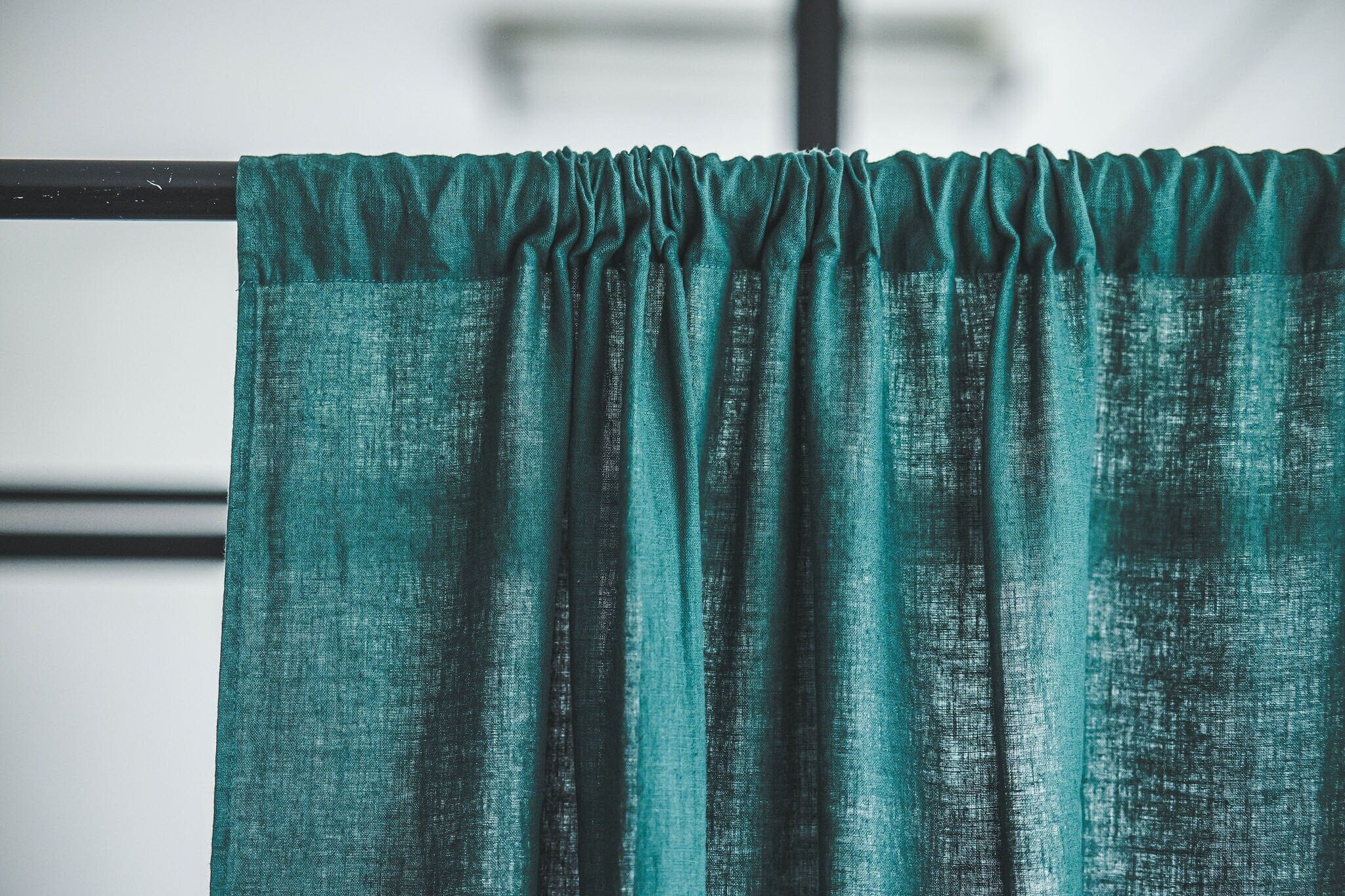 Natural Soft Linen Rod Pocket Curtain Panel Old Linen Mill 