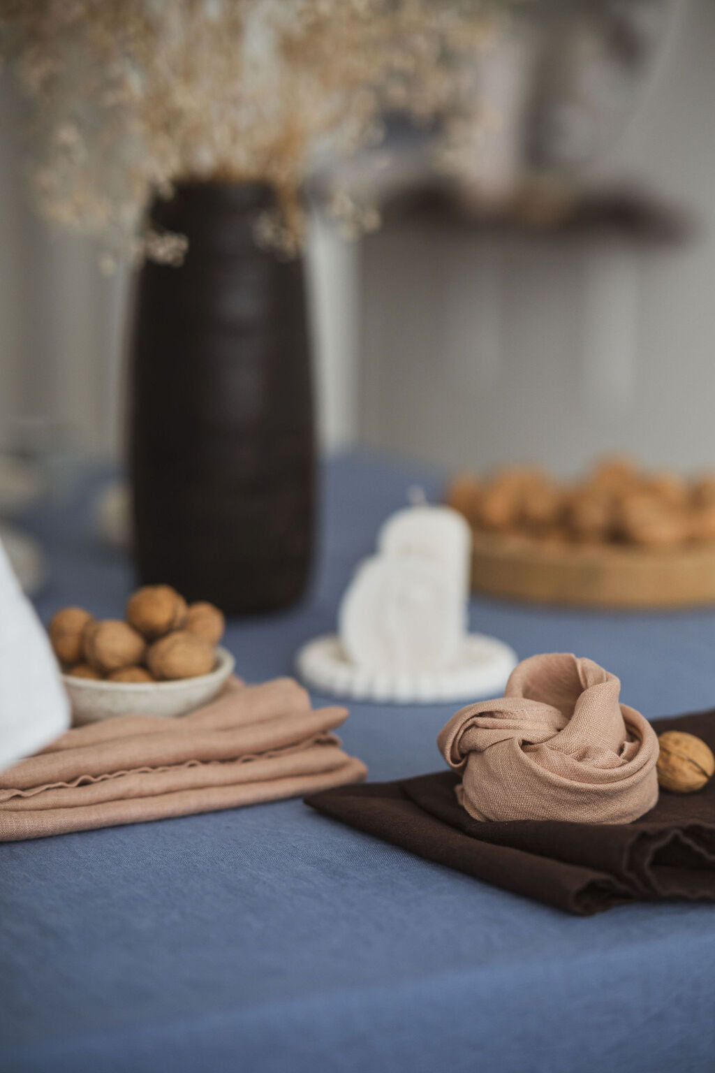 Ocean Blue Linen Tablecloth – Various Sizes Old Linen Mill