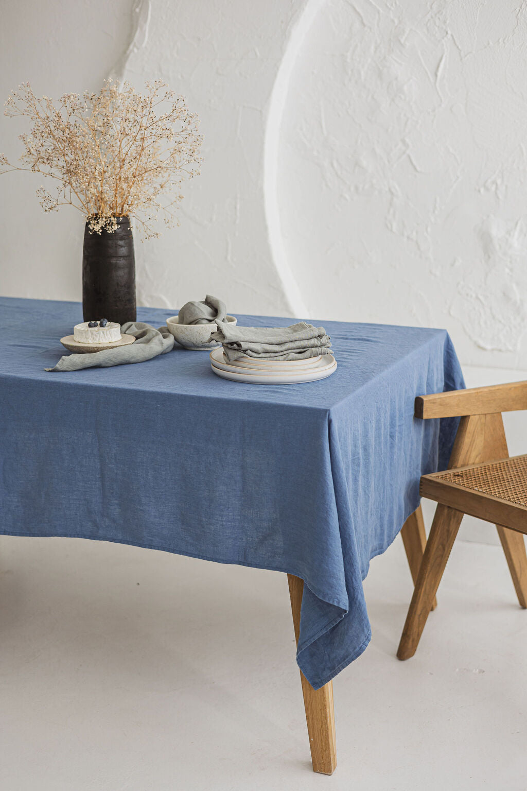 Ocean Blue Linen Tablecloth – Various Sizes Old Linen Mill