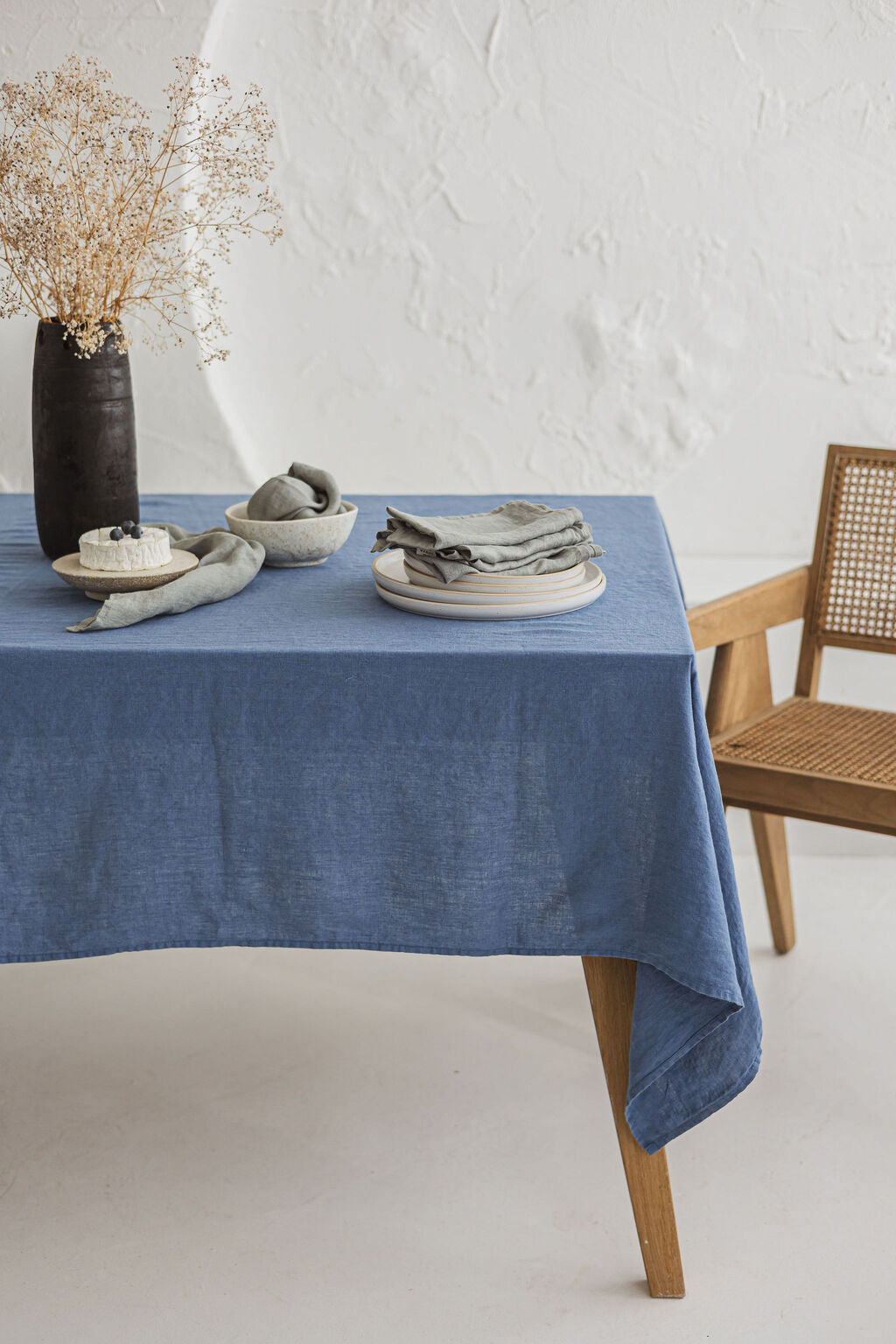 Ocean Blue Linen Tablecloth – Various Sizes Old Linen Mill