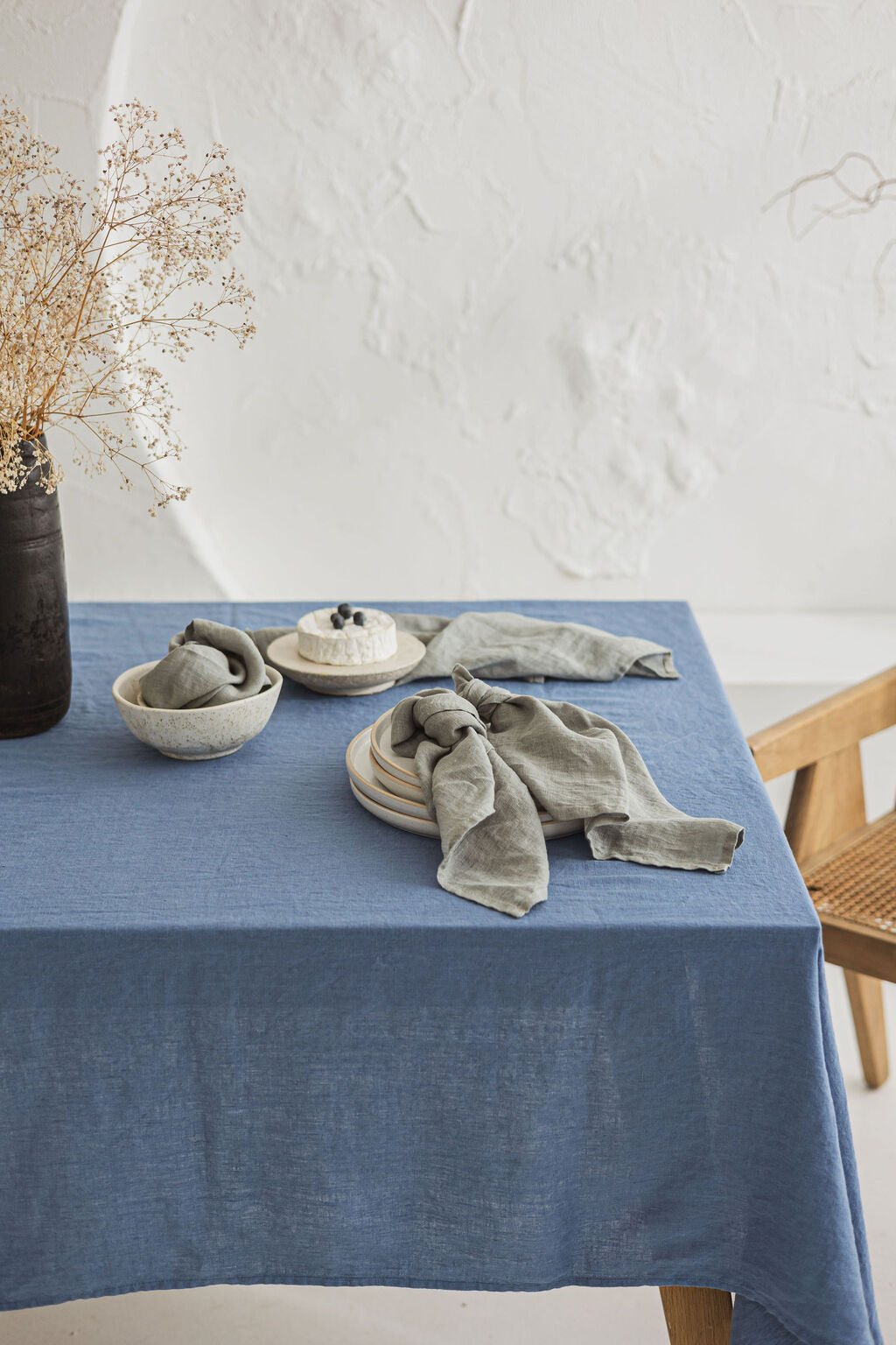 Ocean Blue Linen Tablecloth – Various Sizes Old Linen Mill