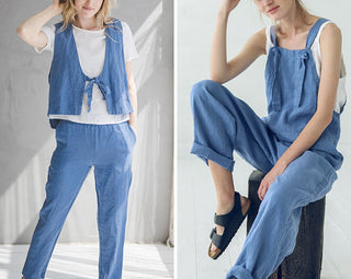 ocean blue linen color - Old Linen Mill