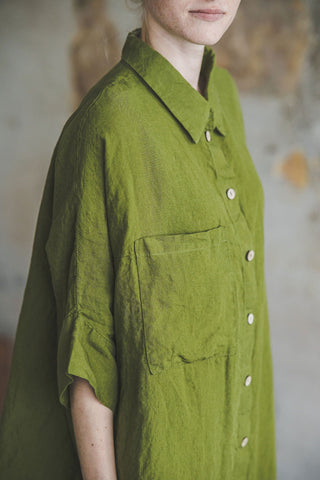 Oversized Kimono Linen Shirt Sleeves Old Linen Mill 