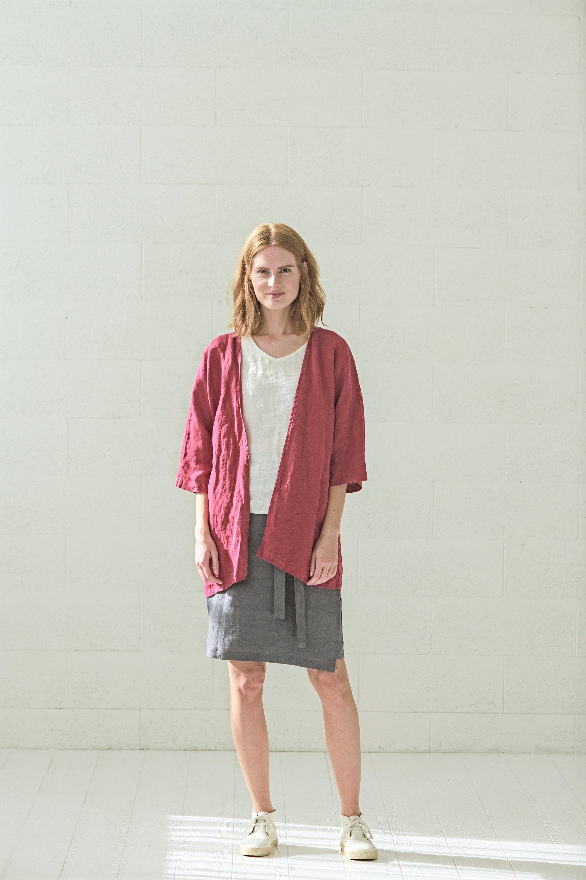 Oversized Linen Kimono Jacket Old Linen Mill 