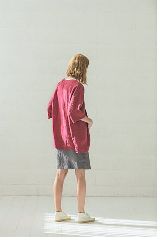 Oversized Linen Kimono Jacket Old Linen Mill 