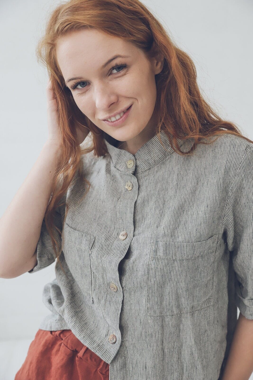 Oversized Linen Top Shirt Old Linen Mill 