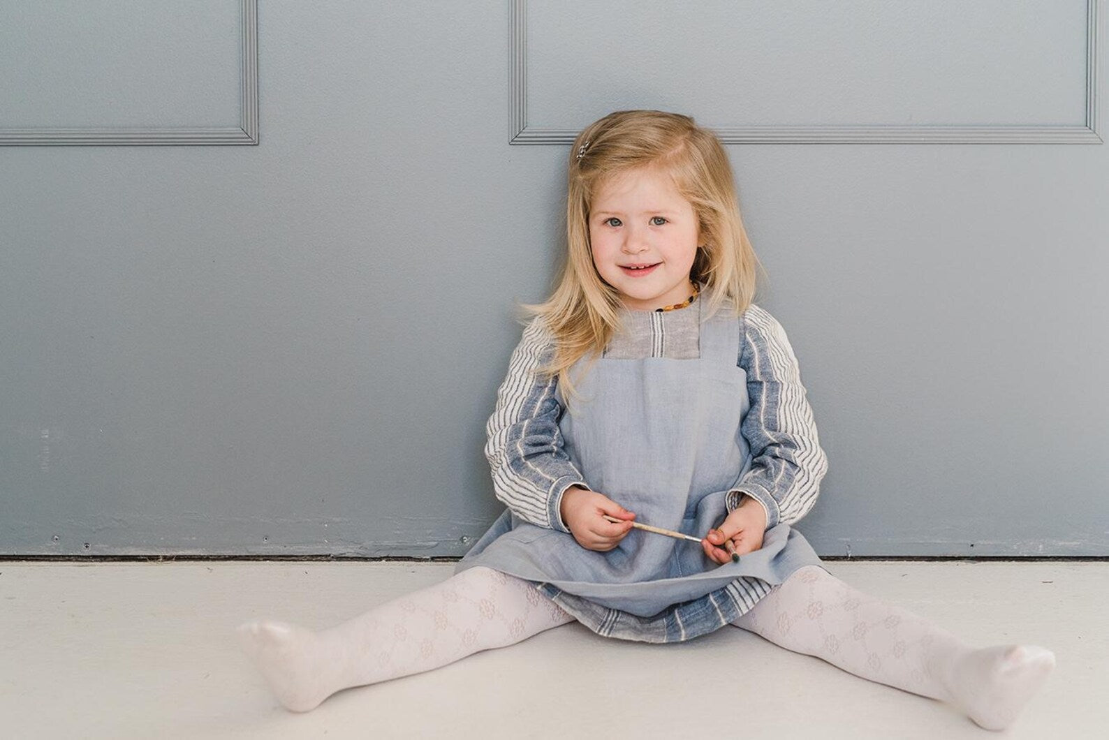 Pinafore Linen Apron for kids in Various colors APR001CHD Old Linen Mill