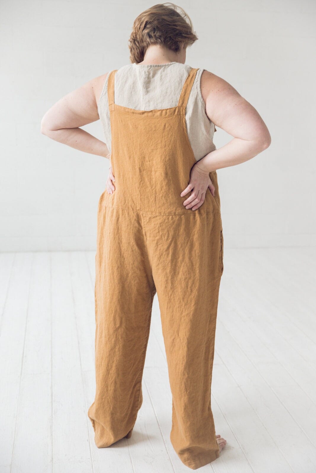 Plus Size Long Linen Jumpsuit Old Linen Mill 