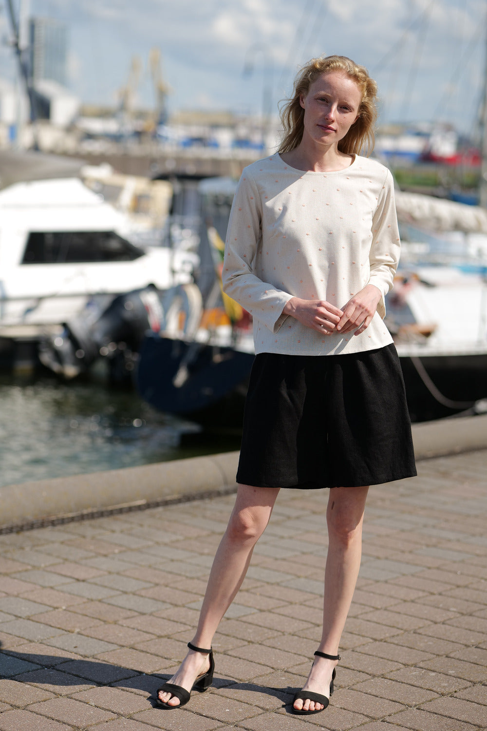 Polka Dot Blouse Mambo T02 Old Linen Mill