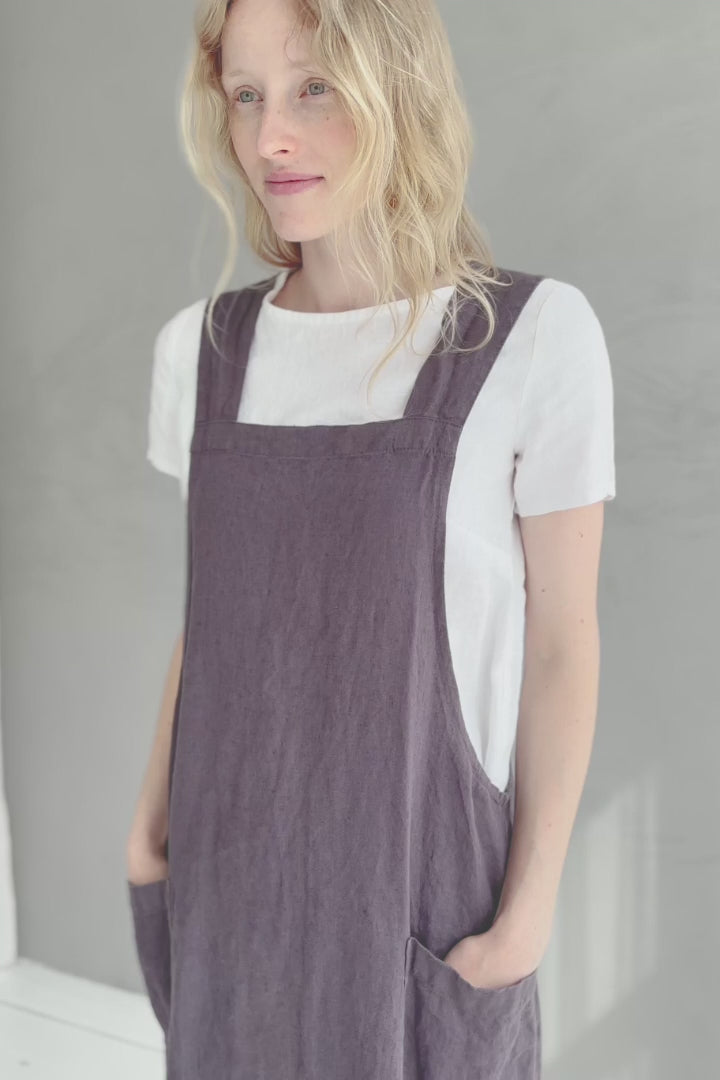 Linen Pinafore Dress