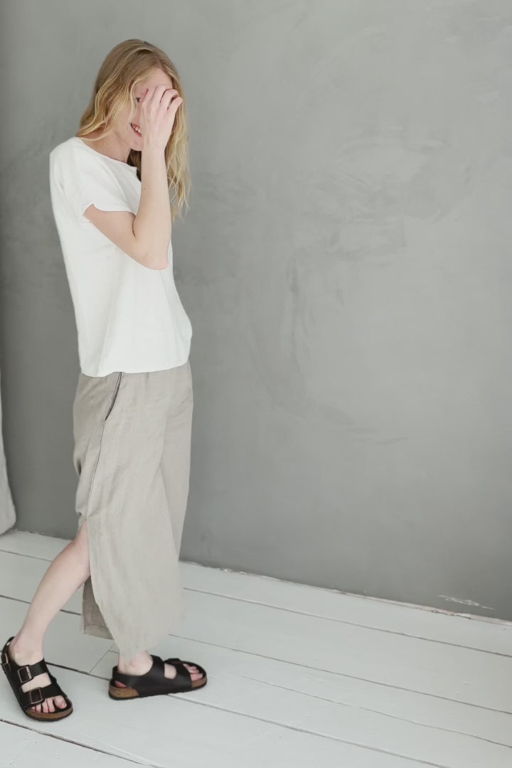 Side Split Wide Leg Pants