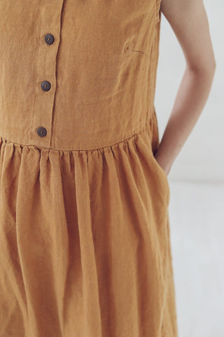 READY TO SHIP Casual Loose Linen Shirt Dress Old Linen Mill