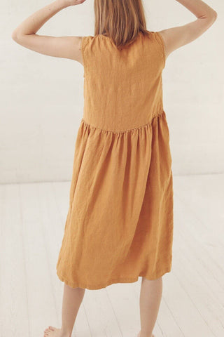 READY TO SHIP Casual Loose Linen Shirt Dress Old Linen Mill