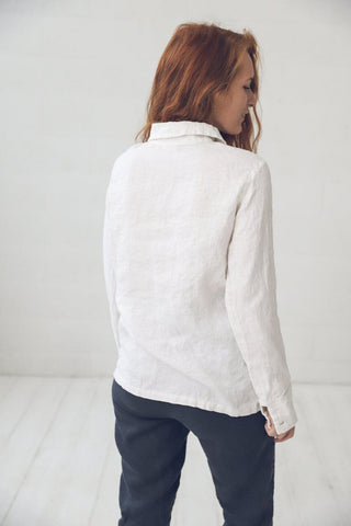 READY TO SHIP Classic Linen Button Down Shirt Old Linen Mill