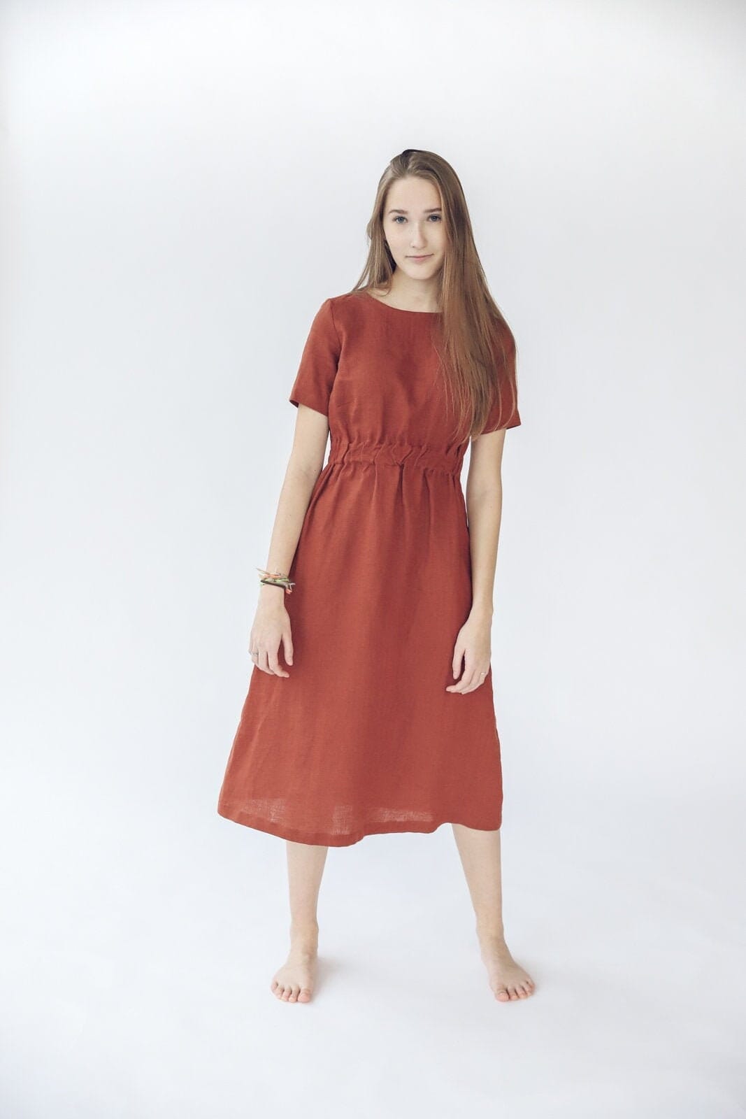 READY TO SHIP Fitted Linen Dress for Women Old Linen Mill
