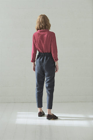 READY TO SHIP High Waisted Soft Linen Pants Old Linen Mill