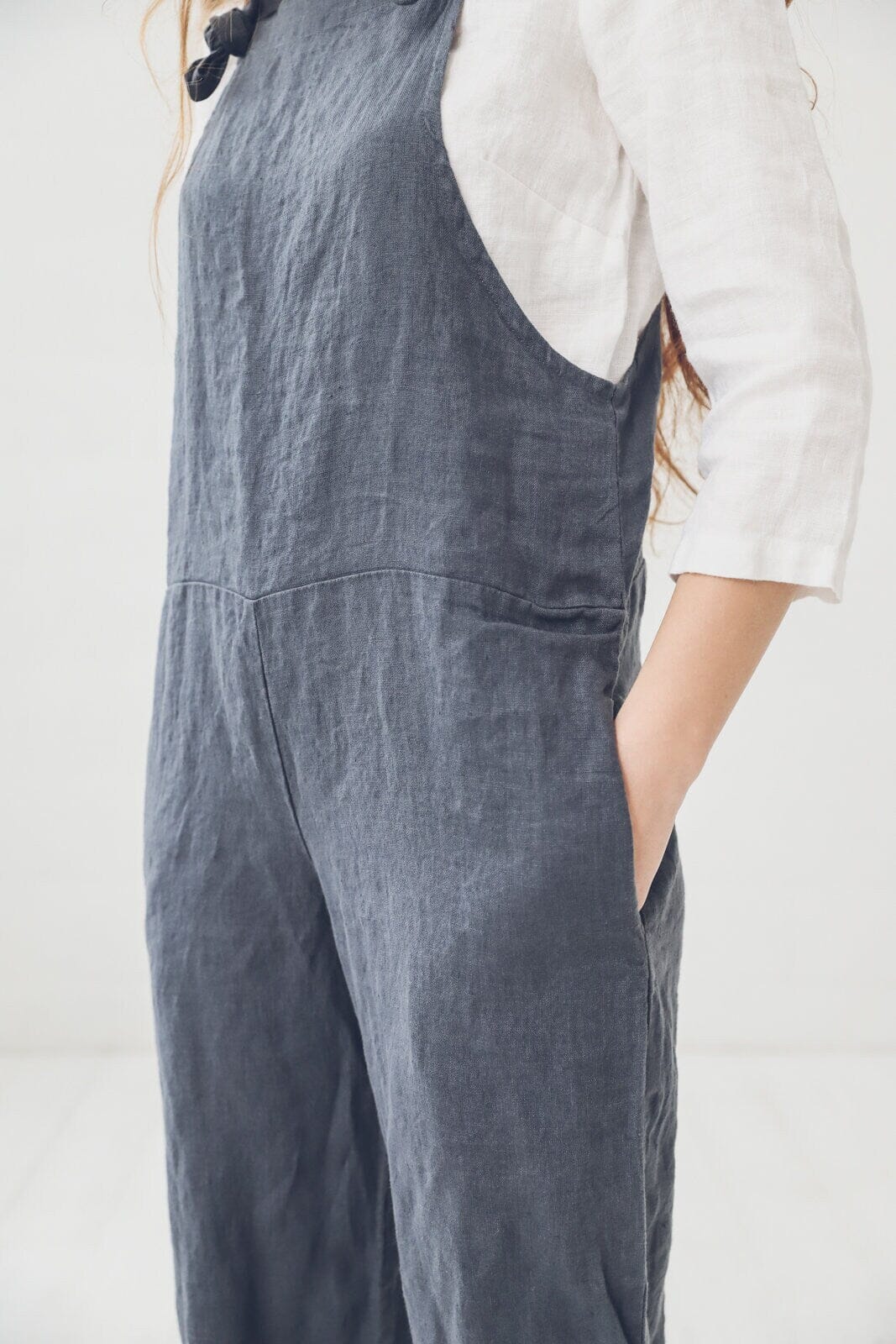 READY TO SHIP Linen Jumpsuit/Loose Linen Overall Old Linen Mill 