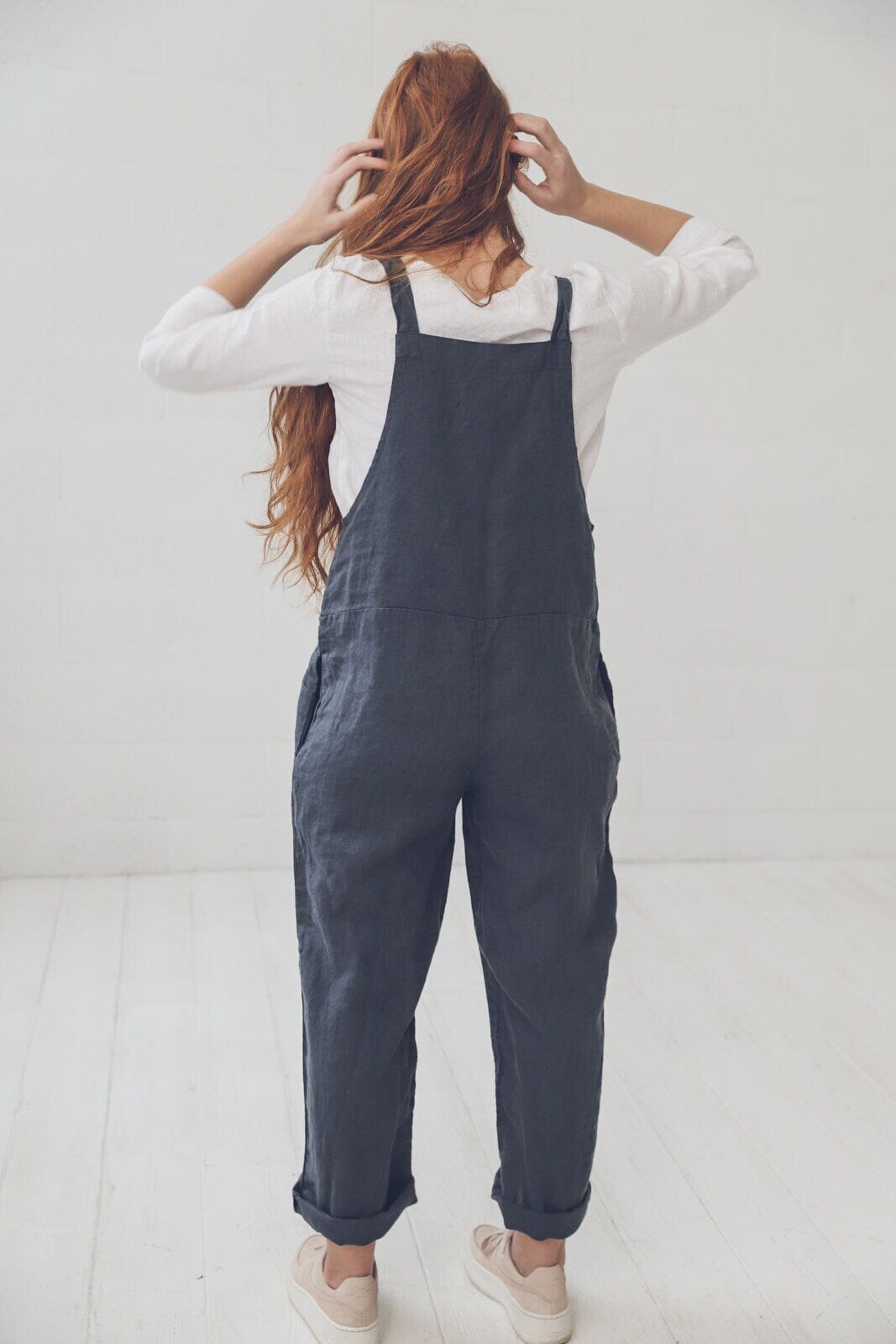 READY TO SHIP Linen Jumpsuit/Loose Linen Overall Old Linen Mill 