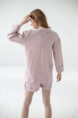 READY TO SHIP Loose Casual Linen Jacket for Women Old Linen Mill