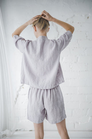 READY TO SHIP Loose Linen Shirt White / M/L Old Linen Mill