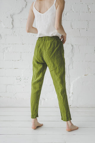 READY TO SHIP Loose Natural Linen Pants Old Linen Mill