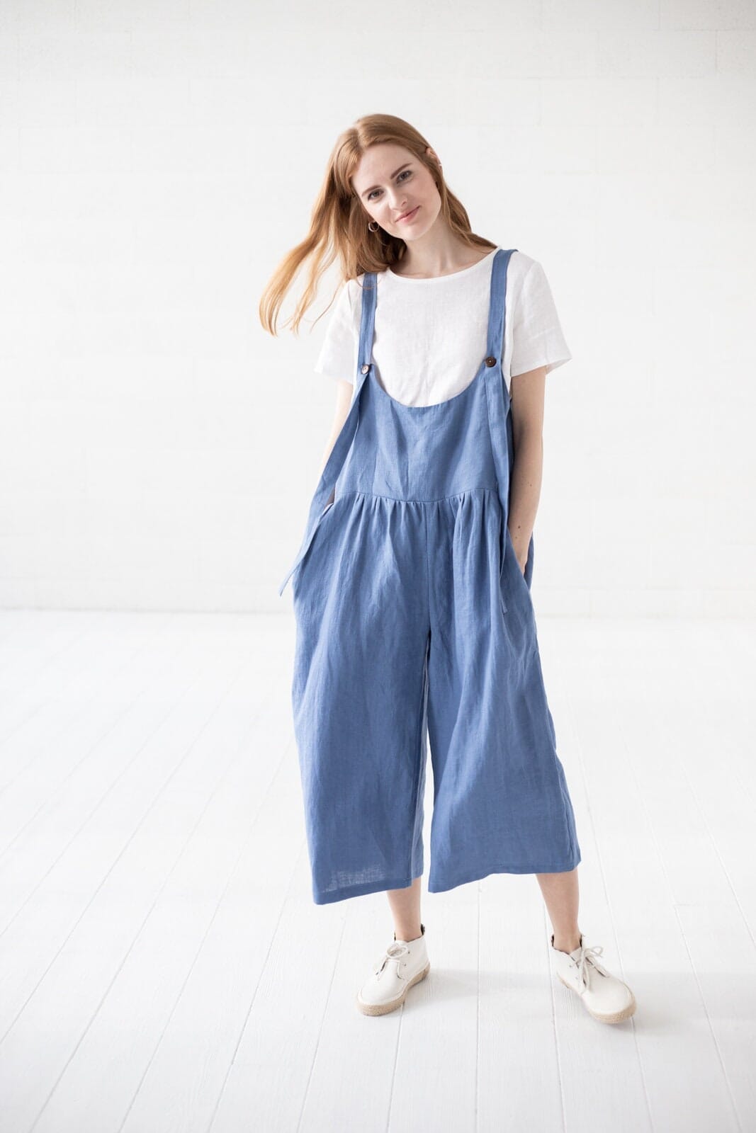 READY TO SHIP Oversized Linen Jumpsuit Old Linen Mill