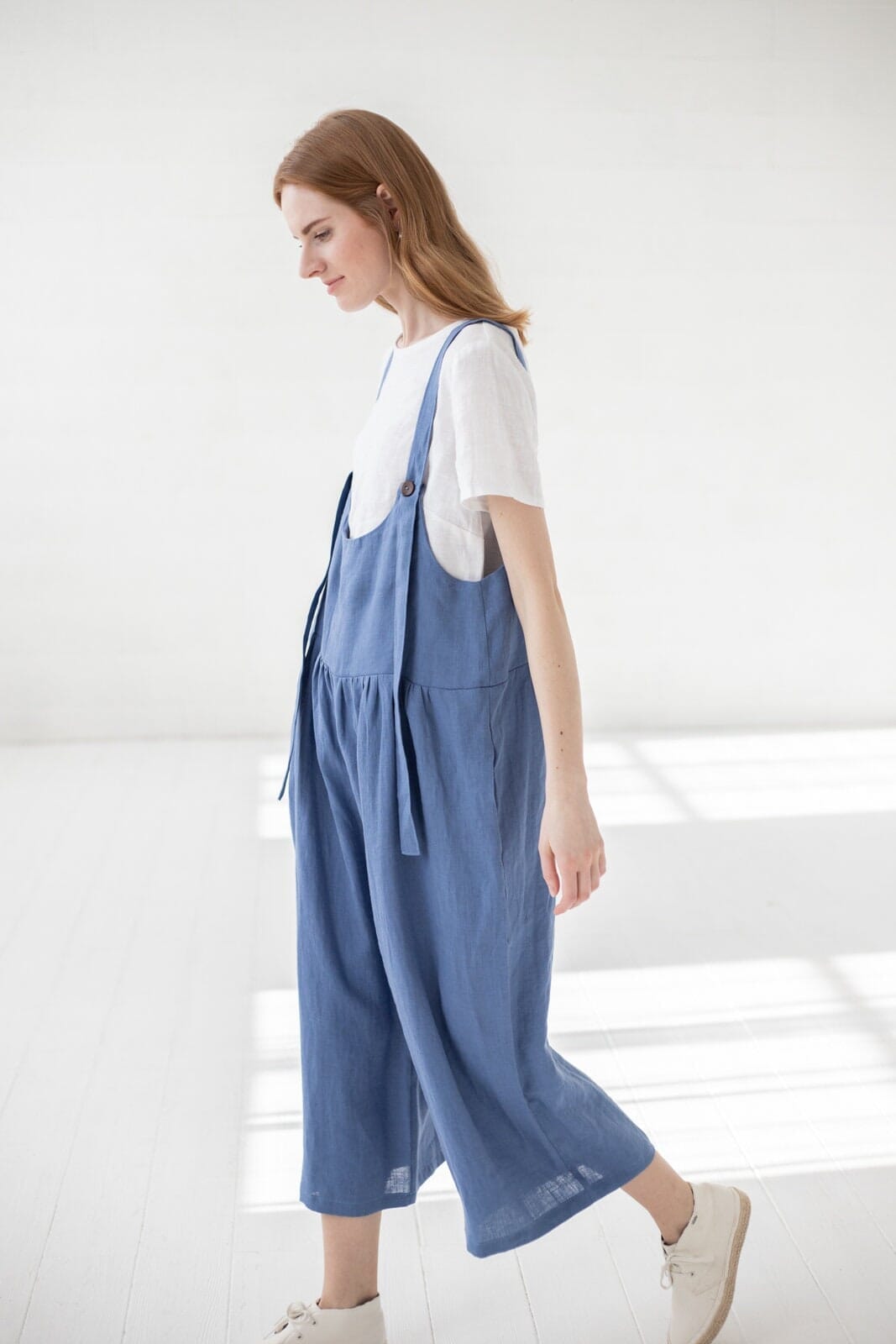 READY TO SHIP Oversized Linen Jumpsuit Old Linen Mill