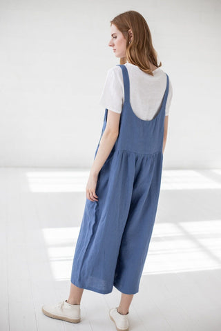 READY TO SHIP Oversized Linen Jumpsuit Old Linen Mill