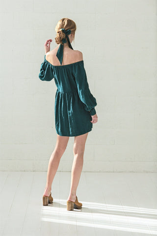 READY TO SHIP Short Linen Dress for Women Old Linen Mill