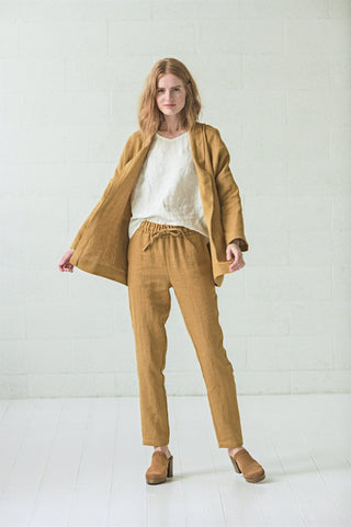 READY TO SHIP Simple Linen Top Blouse Old Linen Mill