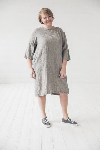 READY TO SHIP Simple Linen Tunic Dress Old Linen Mill