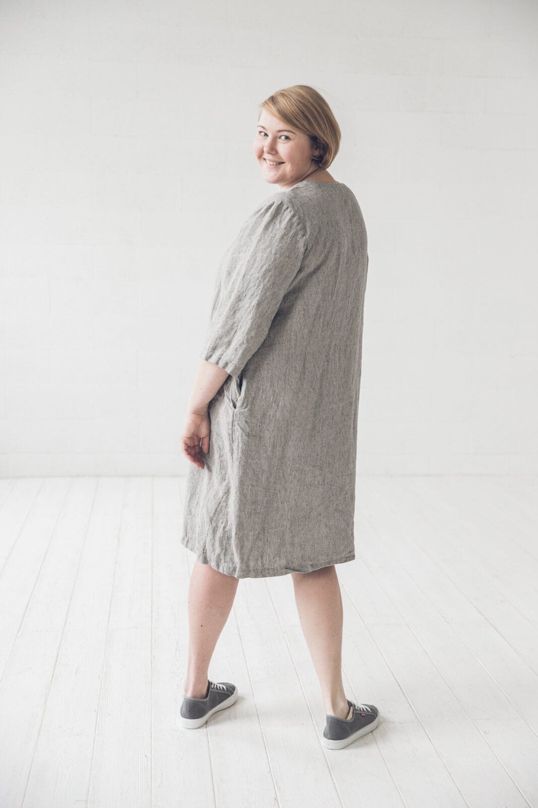 READY TO SHIP Simple Linen Tunic Dress Old Linen Mill
