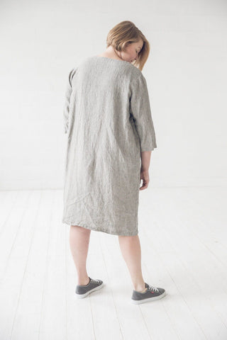 READY TO SHIP Simple Linen Tunic Dress Old Linen Mill
