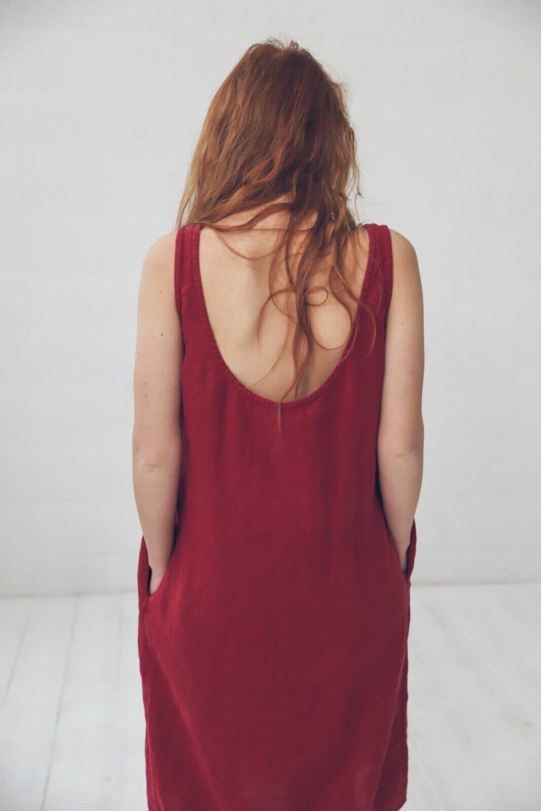 READY TO SHIP Summer Sleeveless Linen Dress Old Linen Mill